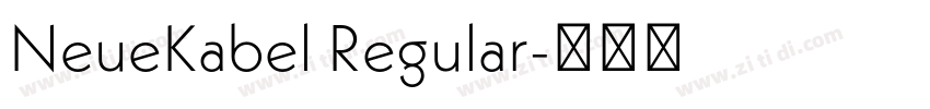 NeueKabel Regular字体转换